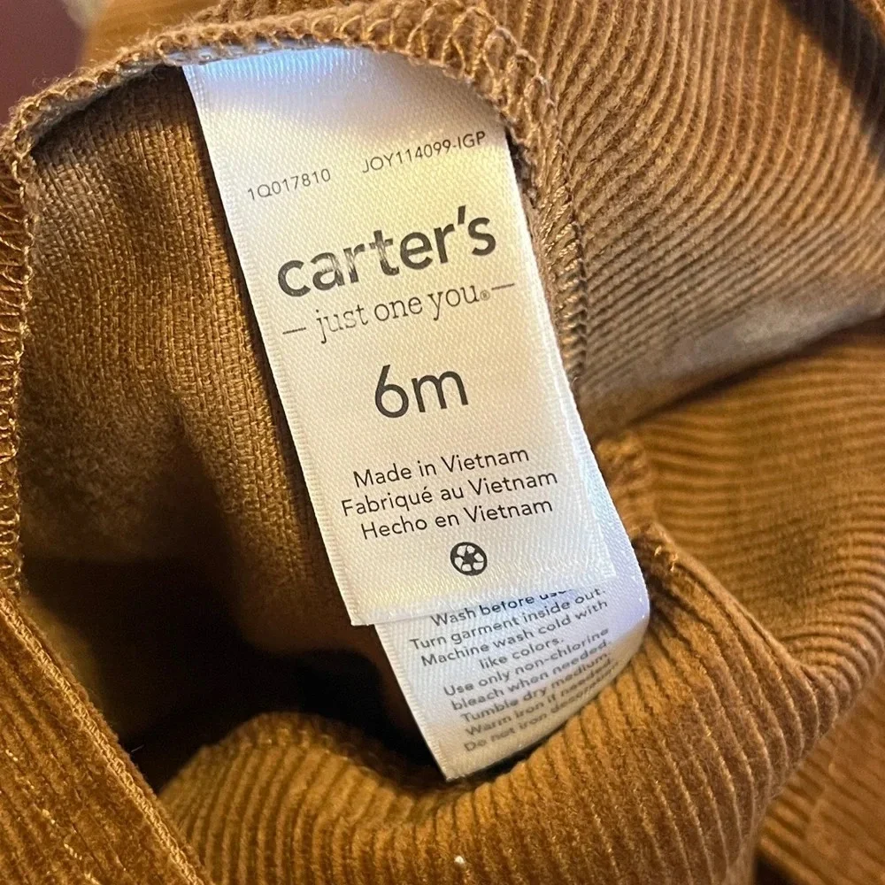 Carter’s Brown Corduroy Overalls with Moose